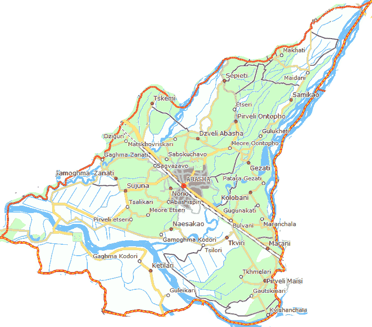 Abaša municipaliteto žemėlapis