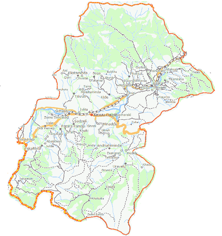 Achalciche municipaliteto žemėlapis