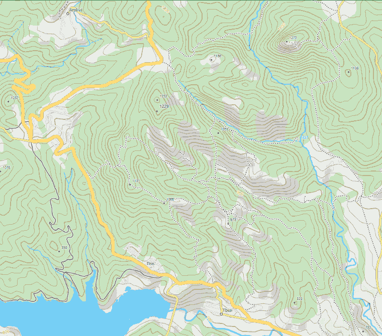 Birtvisi kanjonų žemėlapis