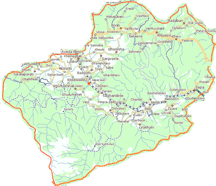 Charagauli žemėlapis