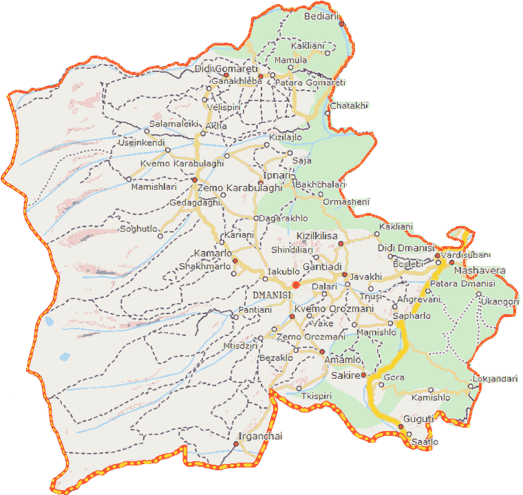 Dmanisi municipaliteto žemėlapis