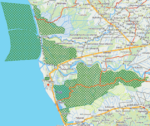 Kolcheti nacionalinio parko žemėlapis