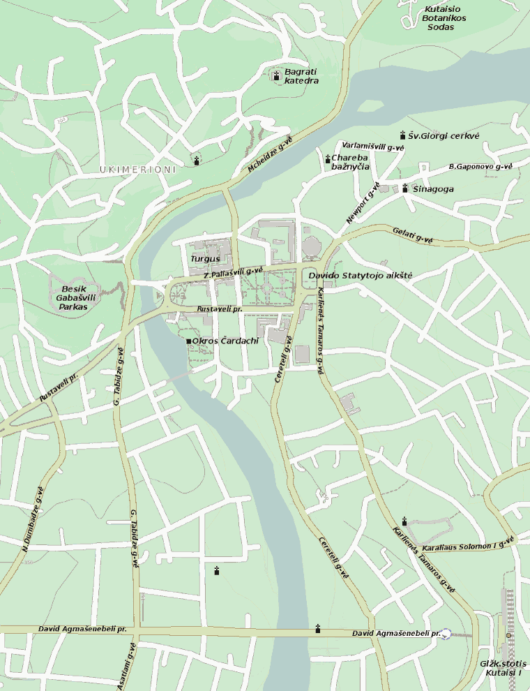 Kutaisi žemėlapis