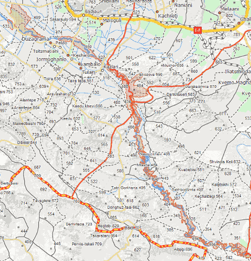 Mariamdžvari saugomų teritorijų žemėlapis