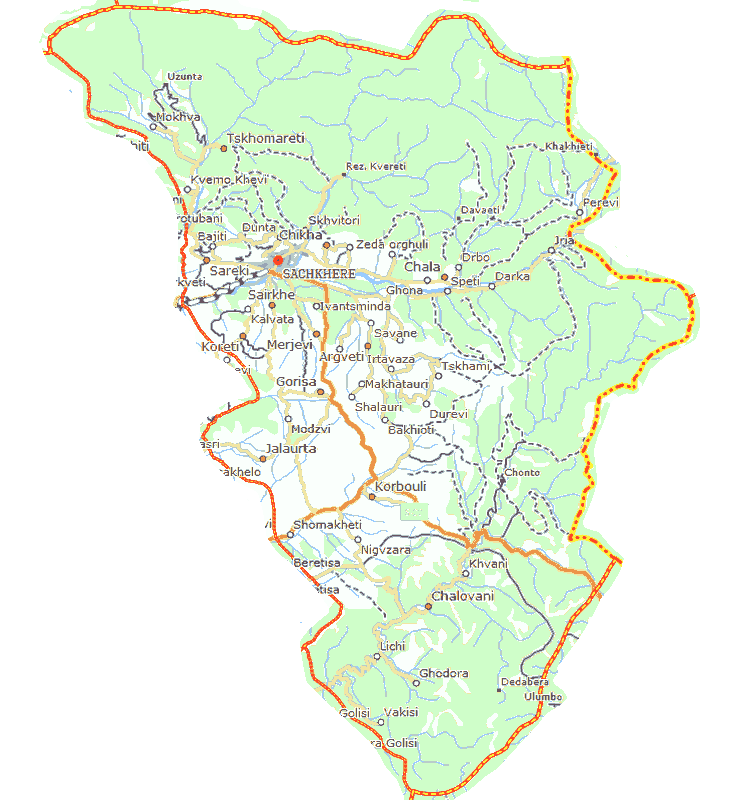 Sačchere žemėlapis