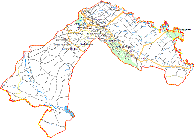Signaghi municipaliteto žemėlapis