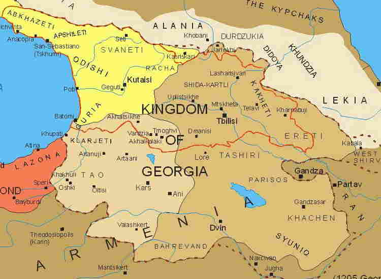 Gruzija prieš mongolų įsiveržimą